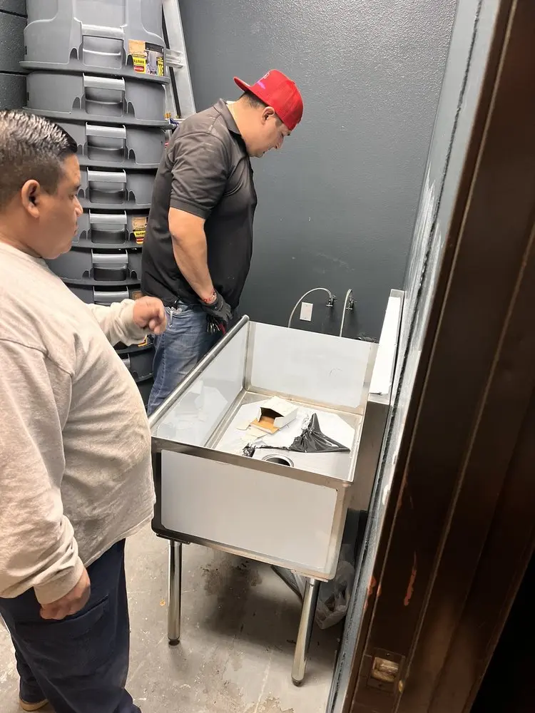 Commercial plumbing and sink installation in Dickinson